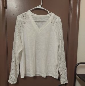 Large White Lace Long Sleeve
